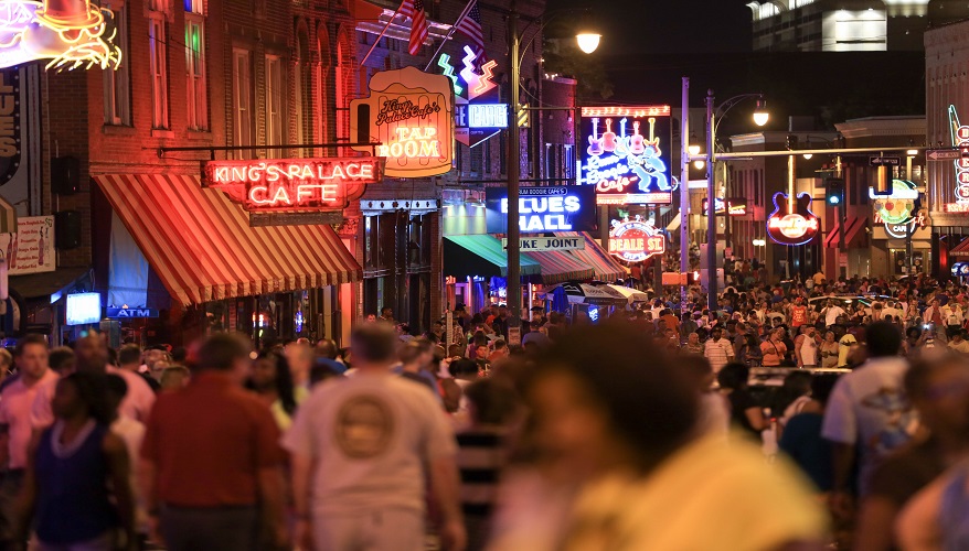 Beale Street, Memphis at night