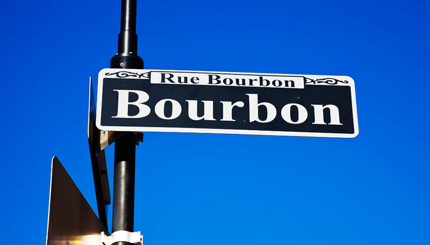 Bourbon Street road sign
