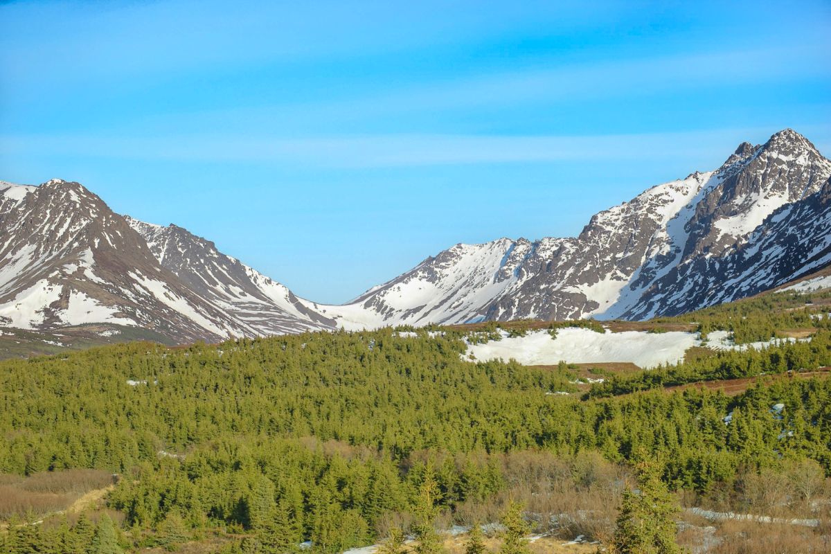 A view of Chugach State Park near Anchorage